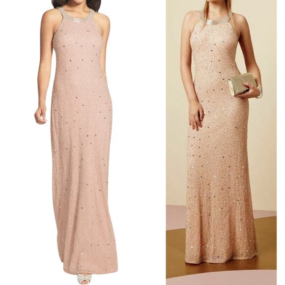 NWT ADRIANNA PAPELL DRESS GOWN 14 MOTHER OF THE BRIDE FORMAL EVENING WEDDING - Picture 3 of 14